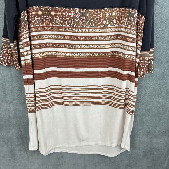 Free People Dress Women Small Cream Floral Steppin Out Tunic Oversize Beach Boho - Picture 7 of 15